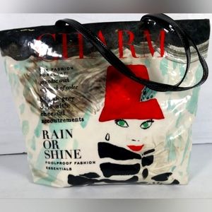 Rare Kate Spade tote clear rain or shine bag